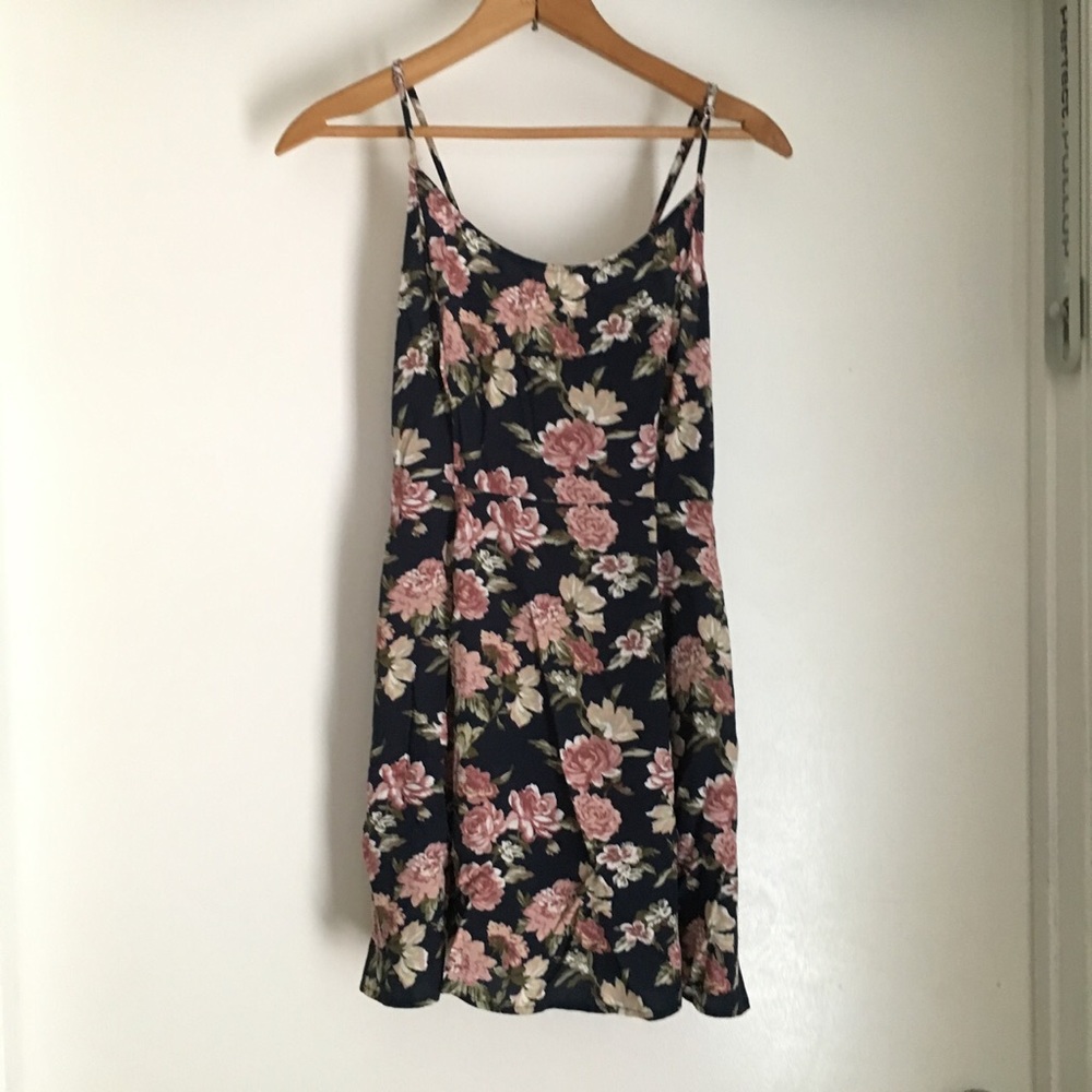 Floral print lace up forever 21 dress